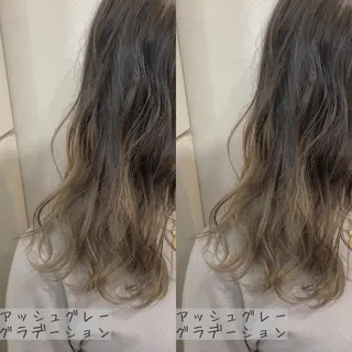 ミディアム カラー あさだ しゅうたろうのヘアスタイル