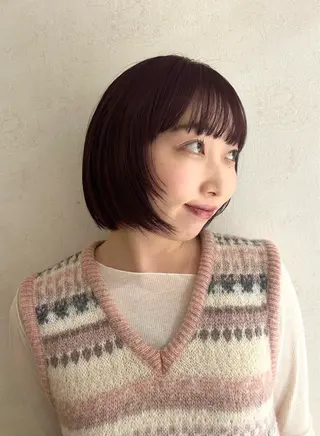 ショート カラー Sora/レイヤー/ ブリーチなしWカラーのヘアスタイル