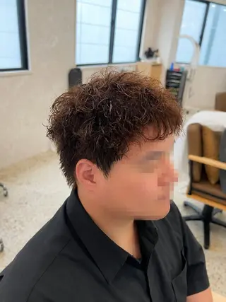 ショート パーマ メンズ 近藤 叶大のヘアスタイル