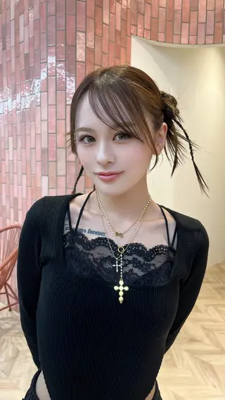 ヘアアレンジ 柔らかい艶暖色 レイヤー🫧姫汝のヘアスタイル