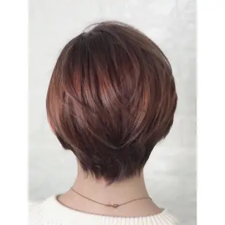 ショート カラー 髪質改善特化KIZU /ブリーチ縮毛矯正のヘアスタイル