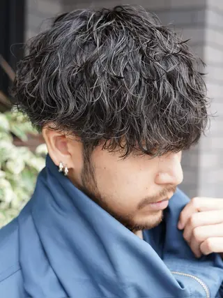 パーマ メンズ メンズ特化/パーマ /縮毛矯正/山本千太のヘアスタイル
