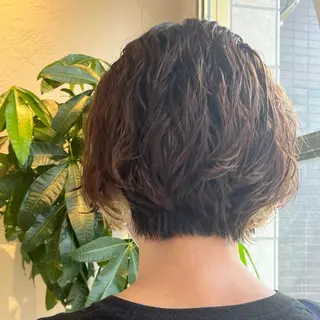 ショート パーマ Uo/透明感カラー /髪質改善のヘアスタイル