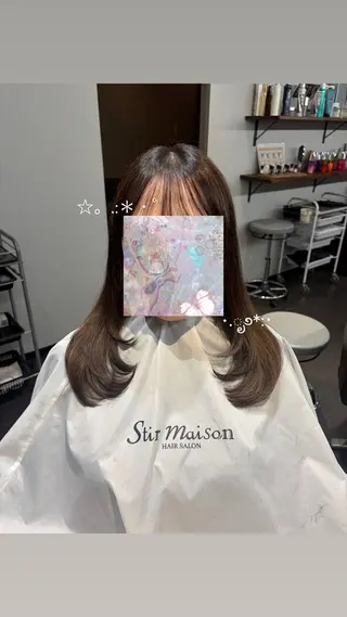 ミディアム ★透明感カラー MIYU⋆.ೃ࿔*:のヘアスタイル