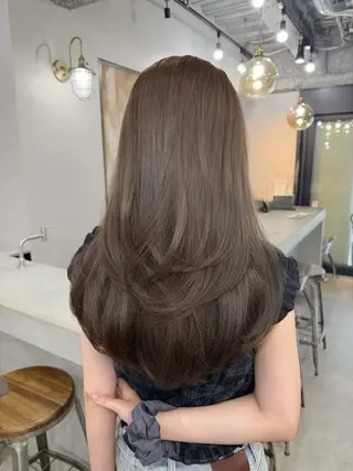 セミロング カラー 韓国ヘア🫧 KAZUTOのヘアスタイル