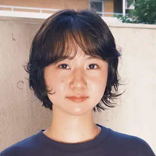 ショート カラー パーマ デジタルパーマ🌀レ イヤー🍃かんたまるのヘアスタイル