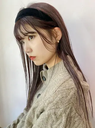ロング カラー 松田 詩奈のヘアスタイル