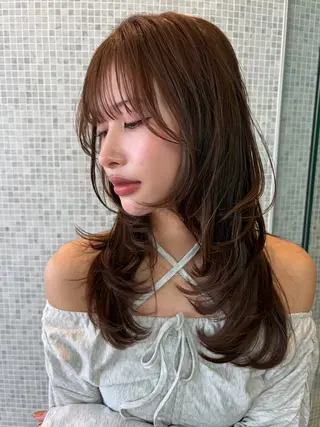 ロング 高山沙来/ストレート パーマ特化/縮毛矯正のヘアスタイル