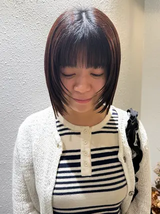 ショート 石川絢佳/ 顔周り×暖色のヘアスタイル