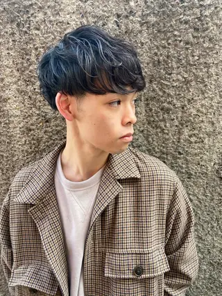 ショート カラー パーマ ヘアアレンジ メンズ ちこ .のヘアスタイル