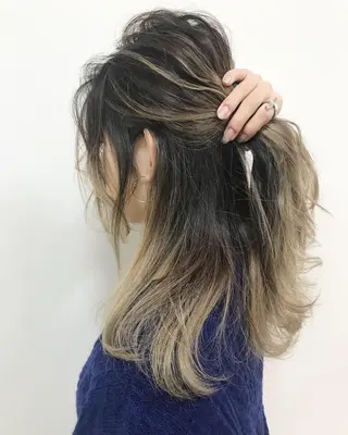 セミロング カラー パーマ ヘアアレンジ メンズ キッズ ネイル マツエク・マツパ Lien 深井店のヘアスタイル