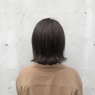 ミディアム カラー 酸性縮毛矯正🧴韓国 レイヤー/髪質改善のヘアスタイル
