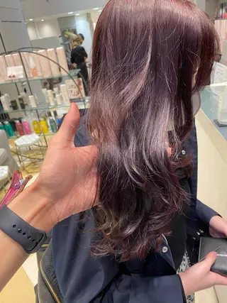 セミロング カラー 💜髪質改善美髪💜 星野清光のヘアスタイル