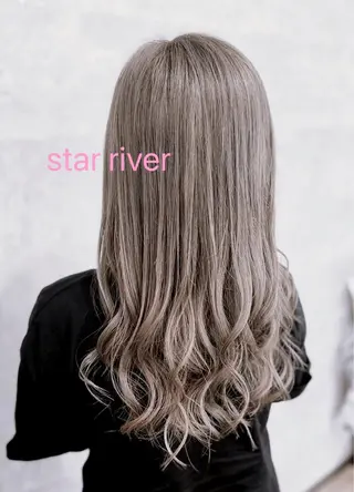 ロング ヘアカラー&縮毛矯正 STAR☆RIVERのヘアスタイル