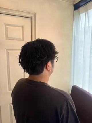 パーマ メンズ 透明感カラー💜 モテ髪 空陽💙のヘアスタイル