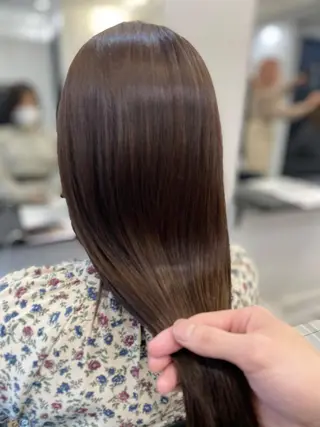ロング カラー レイヤーカット 赤み消し　店長/大和のヘアスタイル