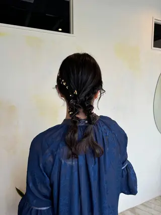 セミロング 🍋透け感カラー🍃 オリーブ🍐Kahoのヘアスタイル