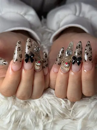 ロング Latte Nail 十三のネイルデザイン