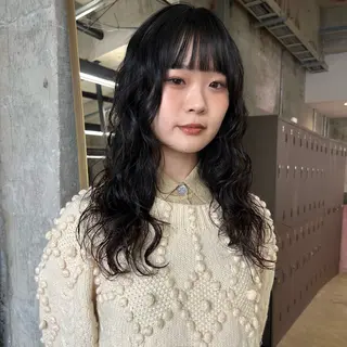 ロング パーマ 伊藤ほのか/パーマ /ダブルカラーのヘアスタイル