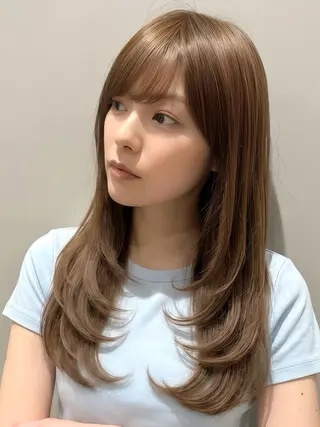 セミロング 吉川 友稀のヘアスタイル