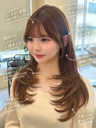 ロング カラー レイヤー/顔周り 髪質改善/タケルのヘアスタイル
