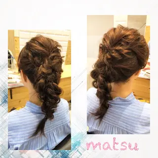 ヘアアレンジ MATSU 🌟個性派カラーのヘアスタイル