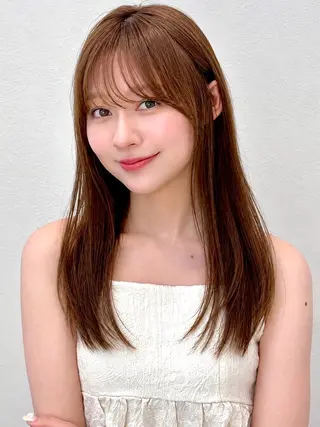 ロング カラー パーマ kazuki【顔周り ×レイヤーカット】のヘアスタイル
