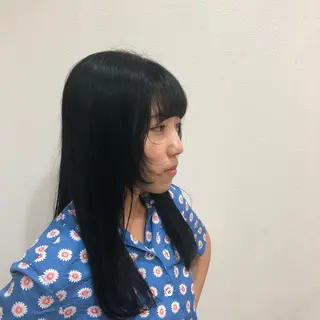 セミロング カラー パーマ ヘアアレンジ パーマスタイル🔅 sayacaのヘアスタイル