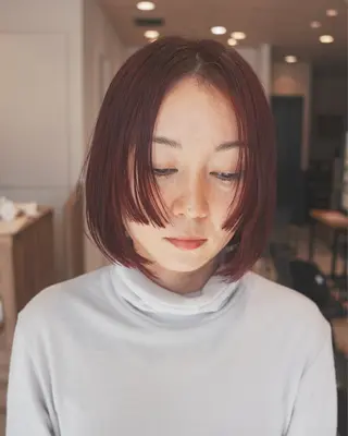 ショート カラー 似合わせ レイヤー須川のヘアスタイル