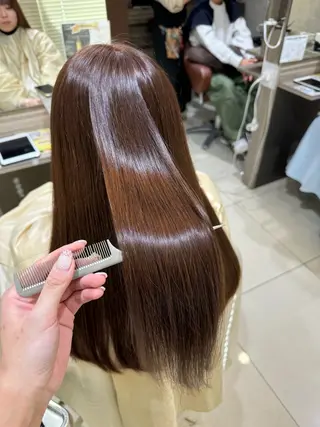 ロング 透明感カラー& メンズアイブロウ専門のヘアスタイル