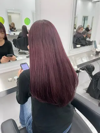 ロング カラー ヘアアレンジ 🫧🎀うる艶暖色 🏹Nanako🎀のヘアスタイル