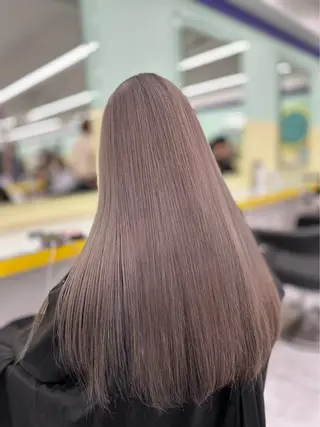 ロング カラー ダブルカラー/🐻 ベージュ‎/ピンクのヘアスタイル
