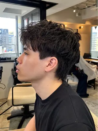 ショート パーマ メンズパーマ梅田 ・川副史晶のヘアスタイル