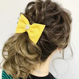 セミロング カラー パーマ ヘアアレンジ ネイル マツエク・マツパ 吉川 宙翔のヘアスタイル