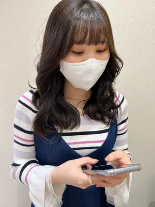 ミディアム カラー 外国人対応 佐久間のヘアスタイル