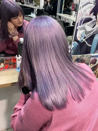 セミロング 似合わせカット/ デザインカラー🦄のヘアスタイル