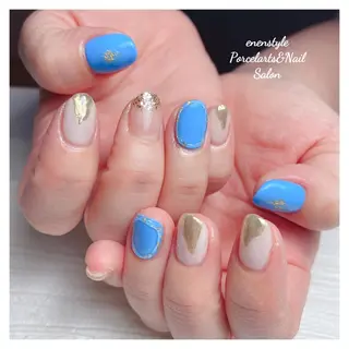 ミディアム ネイル 🐾enen style 🐾のネイルデザイン
