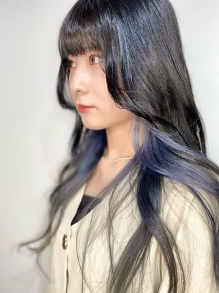 ロング カラー レイヤーカット 赤み消し　店長/大和のヘアスタイル