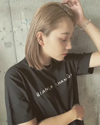 ミディアム カラー ヘアアレンジ 🕊️絹髪縮毛矯正✨ トップスタイリスト✨のヘアスタイル