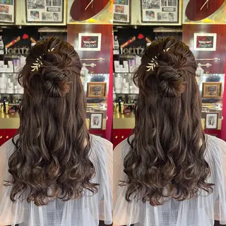 ロング ヘアアレンジ パーマ/レイヤー /ハイライト/AOIのヘアスタイル