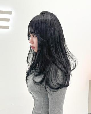 カラー 韓国風小顔カット🫧 トレンドスタイルのヘアスタイル