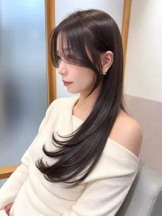 ミディアム カラー 👑カラー特化/ 暗髪/艶髪/髪質改善のヘアスタイル