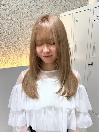 セミロング カラー ユウネ 【CIEL 栄】のヘアスタイル