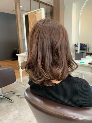 ミディアム 不動令 認定カラーリストのヘアスタイル