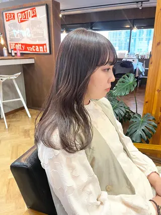 セミロング カラー ヘアアレンジ ena/ブリーチなし 透明感・レイヤー🎀のヘアスタイル