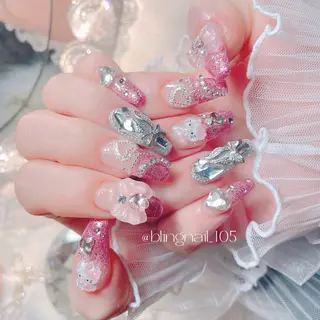 ネイル 24時まで❤︎韓国、 ワンホンネイルのネイルデザイン