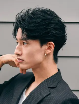 パーマ メンズ 中谷海里/フェザー パーマ/スパイキーのヘアスタイル
