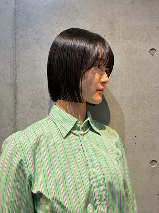 ショート カラー ヘアアレンジ ボブ艶モテカラー🫧 カリンのヘアスタイル