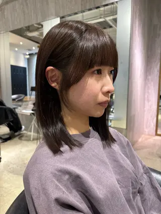 ミディアム 西田  美侑/ 前髪・顔周りカットのヘアスタイル