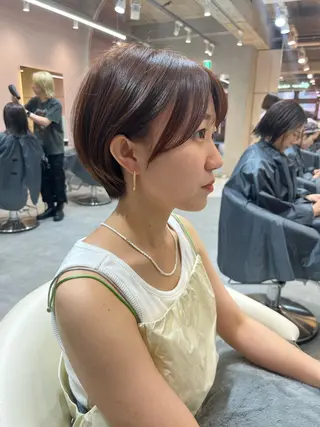 ショート レイヤー縮毛矯正 ささきすずね💗のヘアスタイル